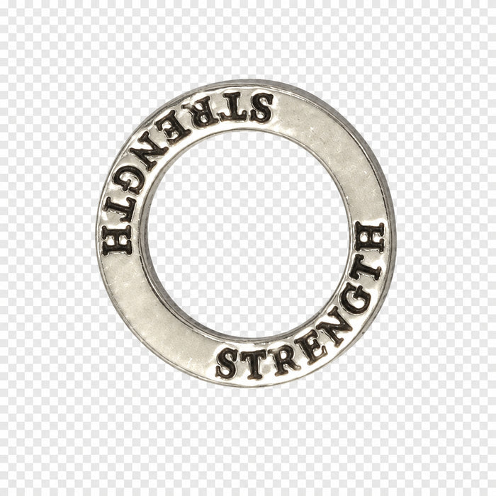 Sterling Silver Charm, Strength Ring