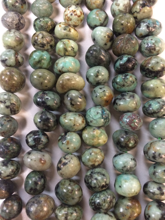African Turquoise Smooth Nugget 15.5" Strand