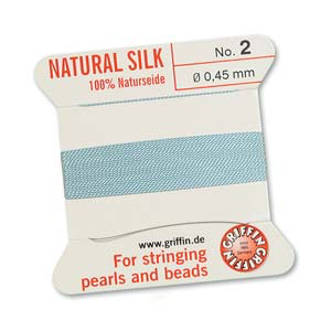 Griffin Silk Size No.2 Turquoise 2 Meters with Needle