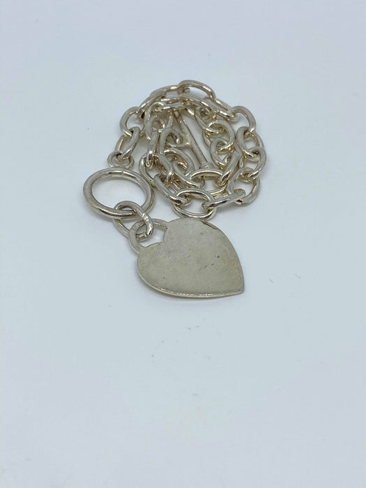 Sterling Silver Heart Charm Bracelet Chain