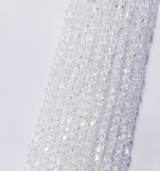 4MM BICONE CRYSTAL STRAND 17" - CRYSTAL