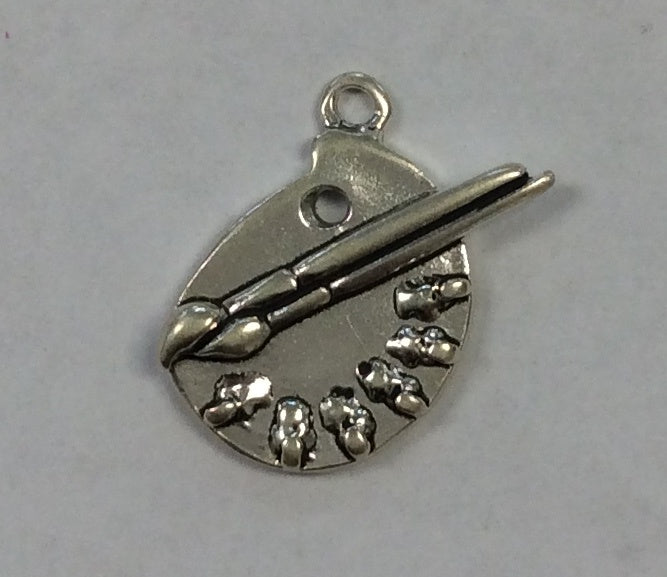 Sterling Silver Charm, Palette of Paint