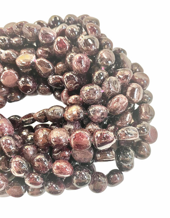 Garnet Smooth Nugget 15.5" Strand