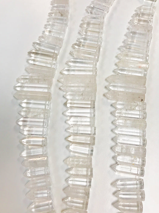 Polished Crystal Quartz Graduated Strand