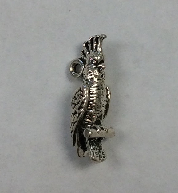 Sterling Silver Charm, Parrot 3D