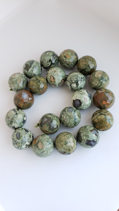 20mm Rhyolite Round Faceted