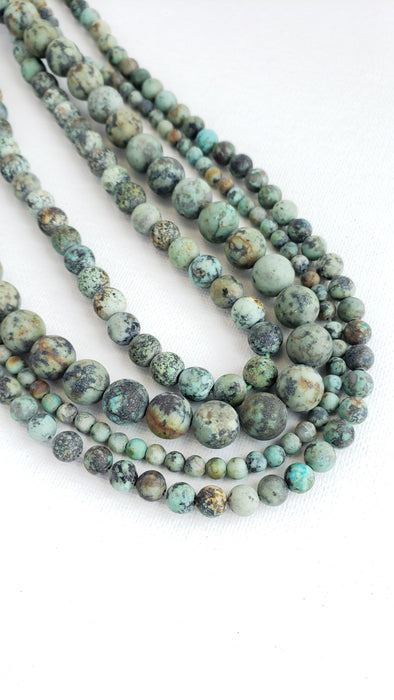 10MM AFRICAN TURQUOISE MATTE 16" STRAND