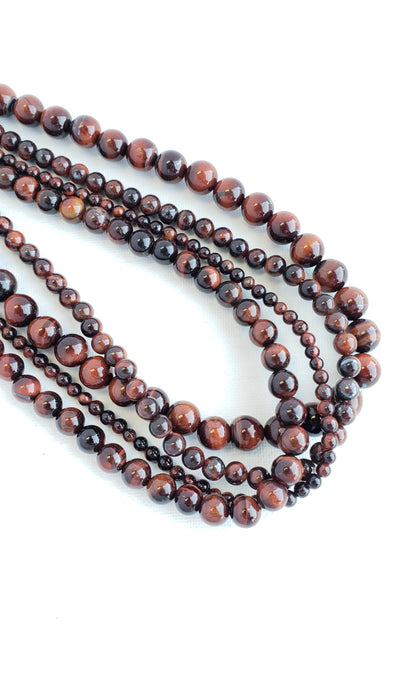 10MM RED TIGER EYE POLISHED 16" STRAND