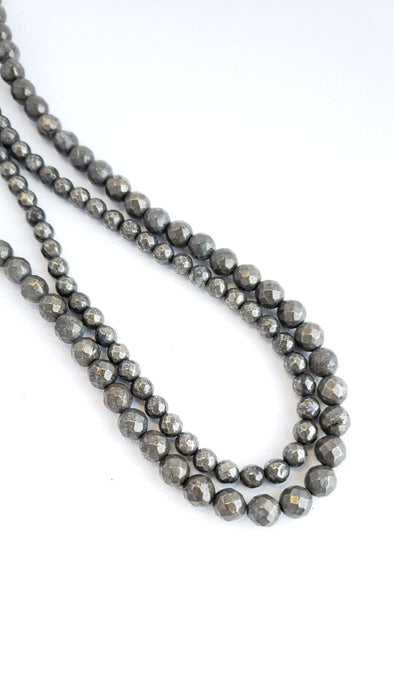 4MM PYRITE FACETED 16" STRAND