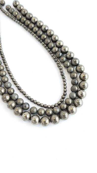 8MM PYRITE 16" STRAND