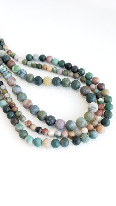 6MM INDIAN AGATE MATTE 16" STRAND