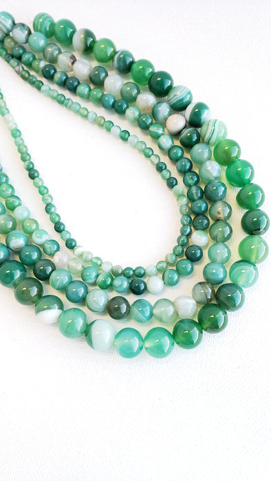 4MM AGATE GREEN DYED 16" STRAND