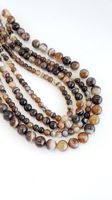 6MM AGATE BROWN DYED 16" STRAND