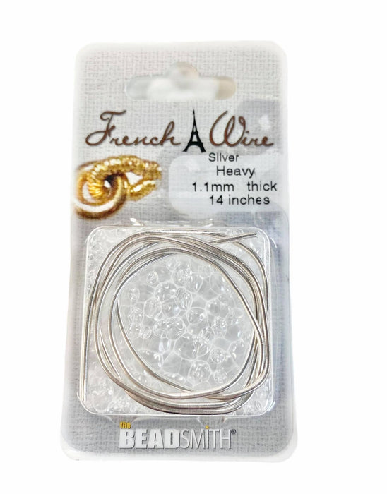 French Wire - Silver - 14 inches Heavy Thickness