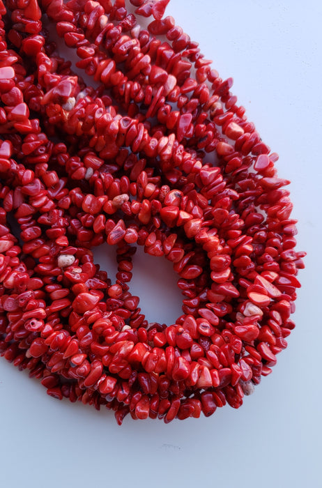 Coral Chips 30" Strand