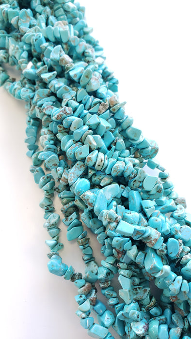 Turquoise Howlite Chips Strand