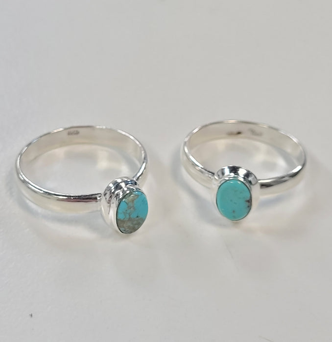 Arizona Turquoise Rings (Sterling Silver)