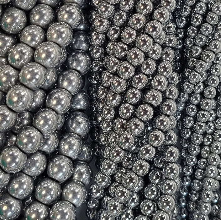 Electroplated Hematite Beads