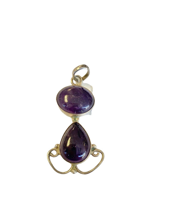 Amethyst in Sterling Pendant