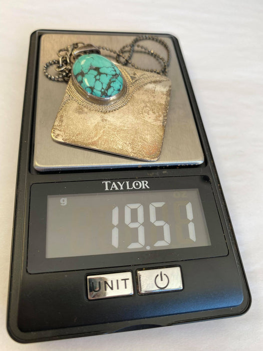 Turquoise in Sterling Pendant