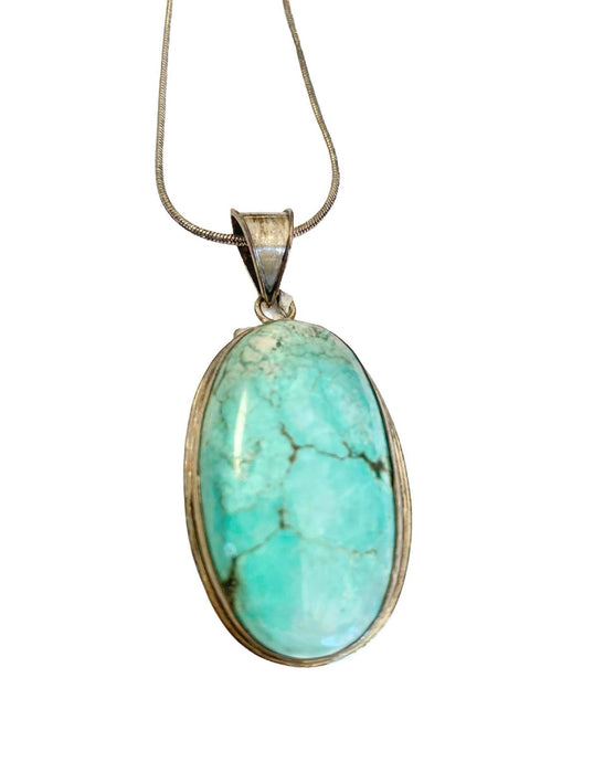 Turquoise in Sterling Necklace