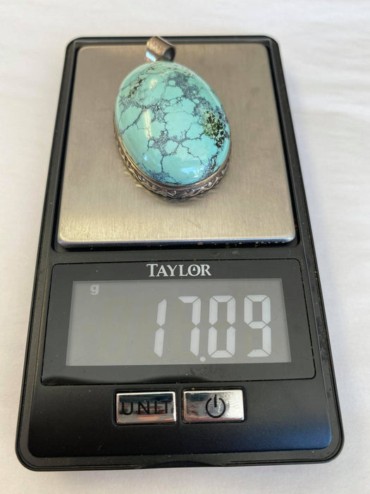 Turquoise in Sterling Pendant