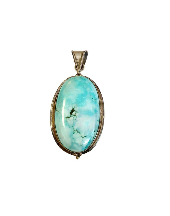 Turquoise in Sterling Pendant
