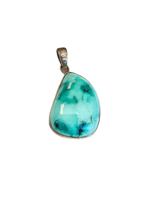 Tibet Turquoise in Sterling Pendant