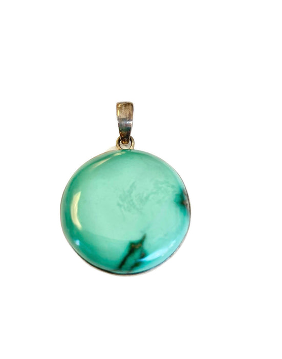 Tibet Turquoise in Sterling Pendant