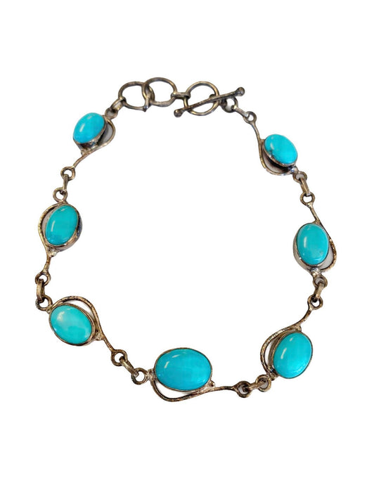 Turquoise in Sterling Bracelet