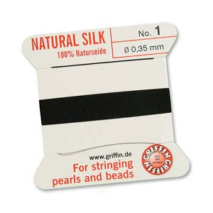 Griffin Silk Size No.1 Black 2 Meters with Needle