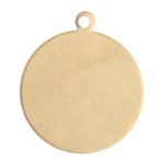 Brass Blank Round Pendant with hole 19mm 24gauge