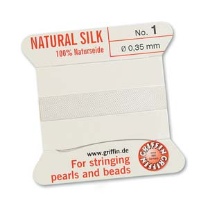 Griffin Silk Size No.1 White 2 Meters with Needle