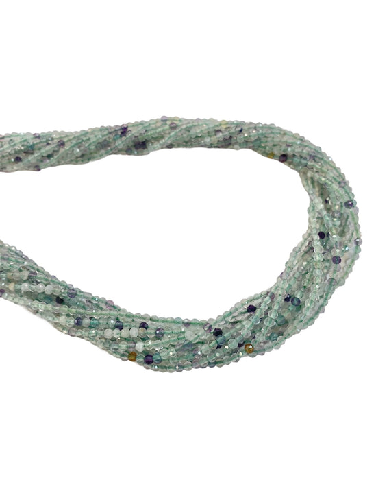 2mm Microfaceted Fluorite Bead Strand 16"