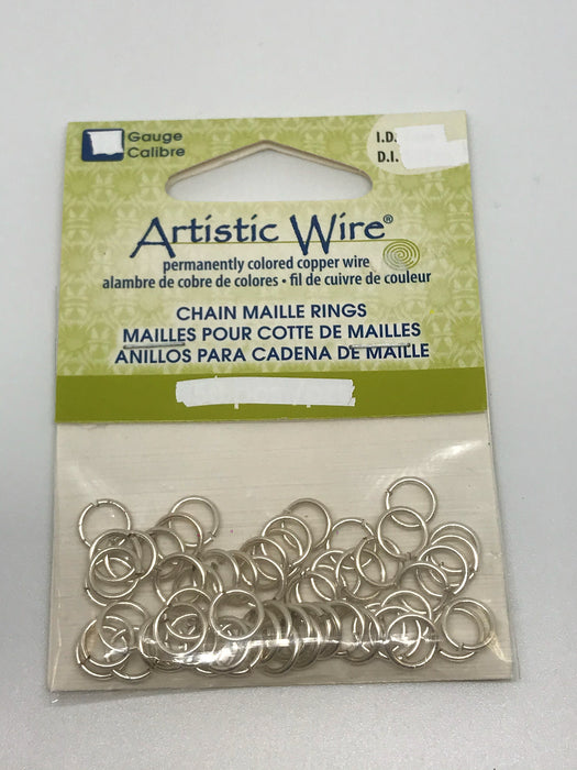 Jump Rings Artistic Wire SilverPlate 70pcs 20G 3/16"(4.76mm)