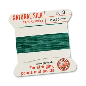 Griffin Silk Size No.3 Green 2 Meters with Needle