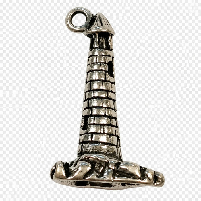Sterling Silver Charm, Lighthouse 3D