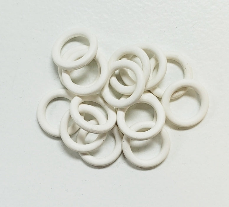 Rubber Rings White 18swg 3/16" (5.0mm) ID 50pcs