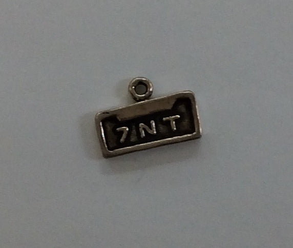 Sterling Silver Charm, License Plate