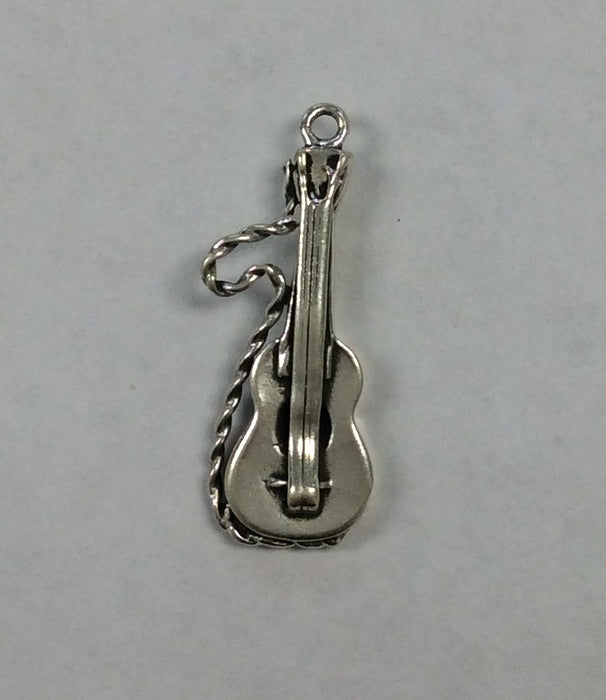 Sterling Silver Charm, Guitar 3D