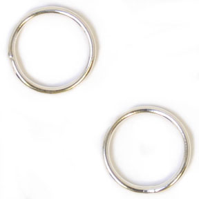 Jump Ring Soldered 10mm 50pcs 19ga Silver Plated