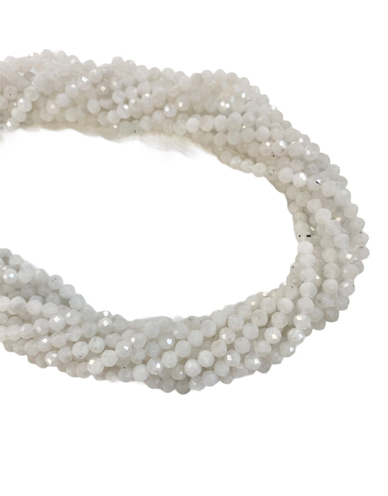 4mm Microfaceted Moonstone Bead Strand 16"