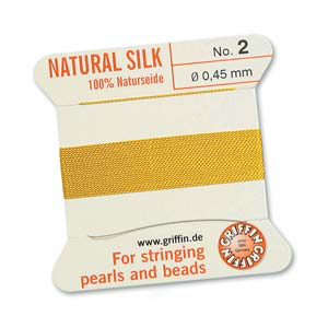 Griffin Silk Size No.2  Yellow 2 Meters with Needle