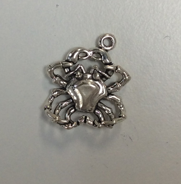 Sterling Silver Charm, Cancer 3D
