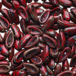 Chilli Beads Red Travertine 25pcs Preciosa
