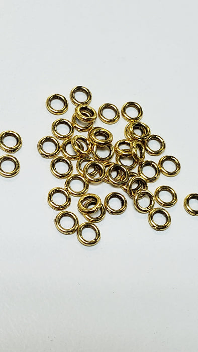 Pewter Gold Tone Ring Spacers 4mm