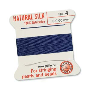 Griffin Silk Size No.4 Dark Blue 2 Meters with Needle