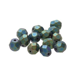 4mm Czech Fire Polish Beads Choose Colour (OPAQUES) 38 Beads per strand