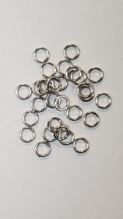 Pewter Silver Rings 6mm