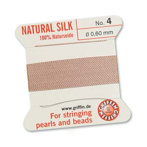 Griffin Silk Size No.4 Light Pink 2 Meters with Needle